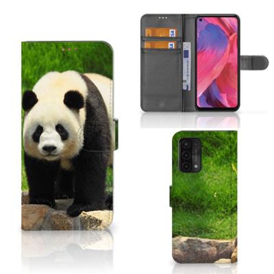 OPPO A54 5G | A74 5G | A93 5G | Telefoonhoesje | Met pasjeshouder | Panda