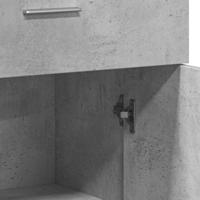 Dressoir 60x30x84 cm bewerkt hout betongrijs - thumbnail
