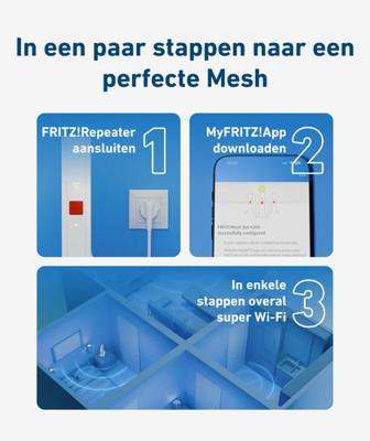 AVM FRITZ!Mesh Set 1600 3-pack Edition International Mesh router - thumbnail