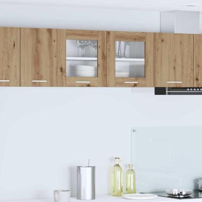 Hangkast Riga Ambachtelijke Eik en Wit 80 x 31 x 40 cm