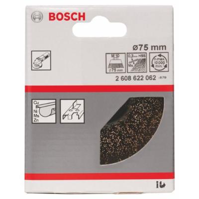 Bosch Accessoires Komstaalborstel, vermessingd 75 mm, 0,3 mm, 12000 U/ min, 10 1st - 2608622062 - thumbnail
