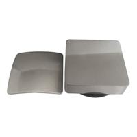 Knop/plug Badoverloop Wiesbaden Inclusief Badvulfunctie Vierkant Geborsteld Staal - thumbnail