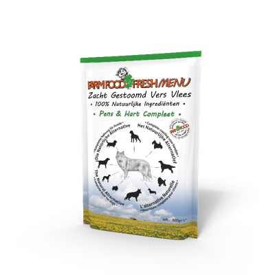 Farm Food Fresh Menu runderpens met hart natvoer hond (zakjes 300 g) 20 x 300 gr