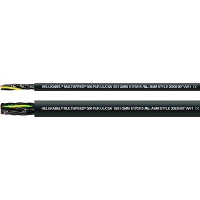 HELU 24400-1000 Geleiderkettingkabel M-SPEED 500-C-PUR UL 25 G 1.5 mm² Zwart 1000 m