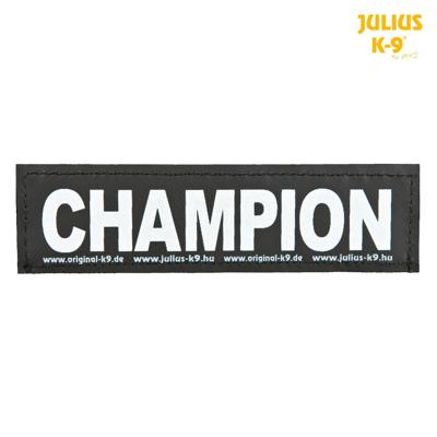 Julius-K9 tekstlabel Champion 11 x 3 cm