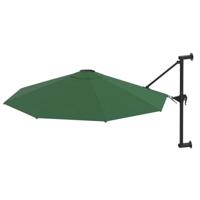 Wandparasol met metalen paal 300 cm groen - thumbnail