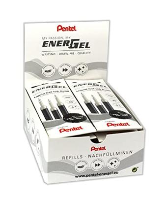 Gelschrijvervulling Pentel LR7 Energel medium zwart set à 3 stuks
