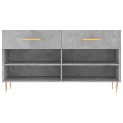 VidaXL Schoenenbank 102x35x55 cm bewerkt hout betongrijs