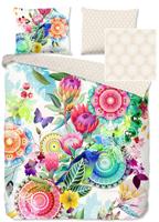 HIP Dekbedovertrek "mandala's, bloemen en een vogel" - Multi - (140x200/220 cm) - Katoen Satijn - thumbnail
