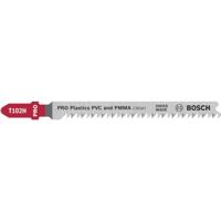 Bosch Accessories 2608667050 PRO Plastics PVC clean T102H Decoupeerzaagblad, 100 mm, 3-delig 3 stuk(s) - thumbnail