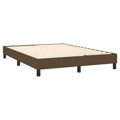 Boxspring met matras stof donkerbruin 140x200 cm - thumbnail