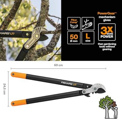 Fiskars PowerGear II takkenschaar aambeeld L70cm L77 - 1000583 - 1000583 - thumbnail