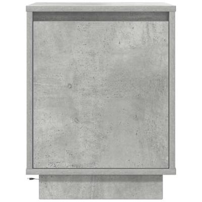 Nachtkastjes met led-verlichting 2 st 38x34x50 cm betongrijs