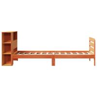 Bedframe zonder matras massief grenenhout wasbruin 75x190 cm - thumbnail