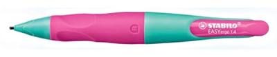 Vulpotlood STABILO Easyergo HB 1.4mm rechtshandig turquoise/neon roze blister à 1 stuk