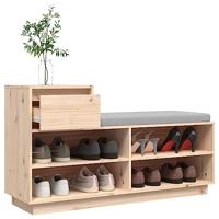 Schoenenkast 110x34x61 cm massief grenenhout - thumbnail
