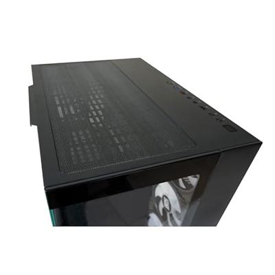 LC Power 809-B-ON Dark Storm_X Midi-tower Gaming-behuizing Zwart Zijvenster, 4 voorgeïnstalleerde LED-ventilators LC Power 809-B-ON Dark Storm_X Midi-tower Gaming-behuizing Zwart Zijvenster, 4 voorgeïnstalleerde LED-ventilators