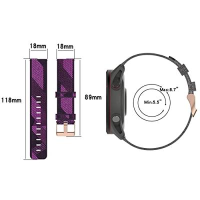 Garmin Venu 3s / Vivoactive 4s / Venu 2s / Vivomove 3s / Forerunner 255s - Canvas nylon bandje - Geel