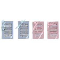 Slabbetjesset Home ESPRIT Blauw Roze Katoen 19 x 29 x 3 cm (4 Stuks) - thumbnail