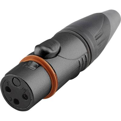 Hicon HI-X3CF-HD-B XLR-Steckverbinder Kupplung, gerade Polzahl: 3 black 1 pc(s)