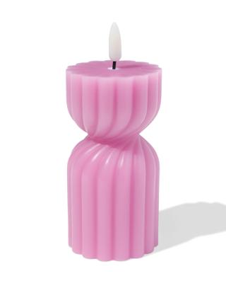 HEMA Led vormkaars ⌀6.2x15cm diabolo roze (oudroze)