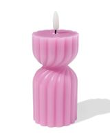 HEMA Led vormkaars ⌀6.2x15cm diabolo roze (oudroze) - thumbnail