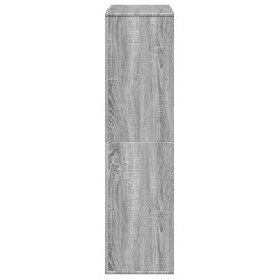 Boekenkast 100x33x125,5 cm bewerkt hout grijs sonoma eikenkleur - thumbnail