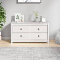 Dressoir 100x40x54 cm massief grenenhout wit - thumbnail