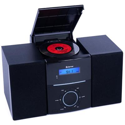 Denver MCA-240 Stereoset AUX, CD, FM Wekfunctie, Incl. afstandsbediening 2 x 20 W Zwart