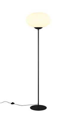 Trio VloerlampFomento Ø 40cm - zwart met wit glas - 463100132