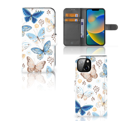 Telefoonhoesje | Met pasjeshouder | voor Apple iPhone 14 Vlinder Telefoonhoesje | Met pasjeshouder | voor Apple iPhone 14 Vlinder
