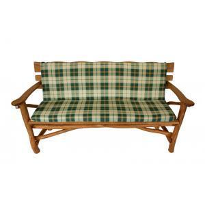 Tuinbankkussen - Hout Groen - Bruin 140 x 88 cm Tuinbankkussen - Hout Groen - Bruin 140 x 88 cm