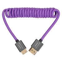 Kondor Blue Gerald Undone Mini HDMI naar Full HDMI-kabel 12"-24" gekruld, paars - thumbnail