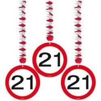 Hangdecoratie verkeersbord 21 - thumbnail