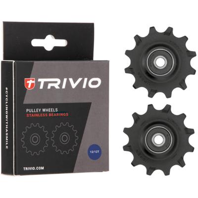 Trivio - derailleurwieltjes 12/12t stainless lagers Trivio - derailleurwieltjes 12/12t stainless lagers