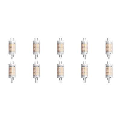 LED Lampen Set van 10 met R7S Fitting - 7W - 3000K Warm Wit