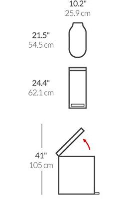 simplehuman CW2069 vuilnisbak 45 l Overige Roestvrijstaal Roestvrijstaal, Wit simplehuman CW2069 vuilnisbak 45 l Overige Roestvrijstaal Roestvrijstaal, Wit