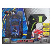 Roadstar RC rally auto met licht 2.4GHz 13cm blauw - thumbnail