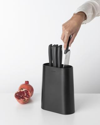 Brabantia tasty+ messenblok plus 5 messen dark grey