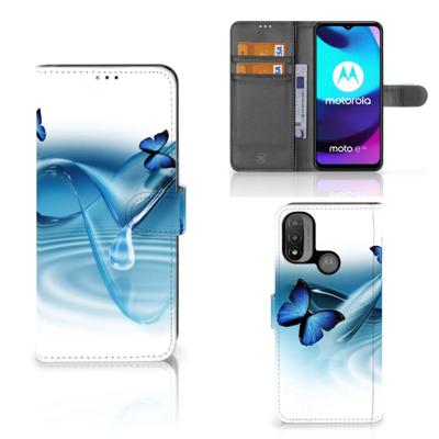 Motorola Moto E20 | E30 | E40 | Telefoonhoesje | Met pasjeshouder | Vlinders