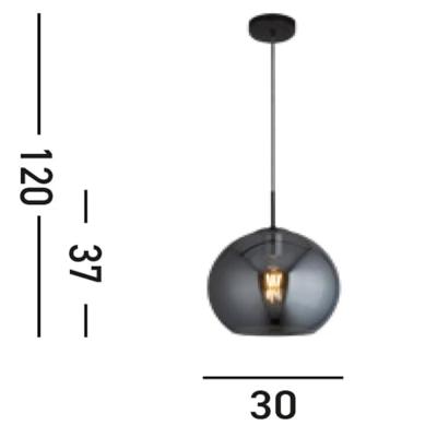 Searchlight Glazen bollampAmsterdam Ø 30cm - 1031-1SM