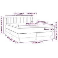 Boxspring met matras fluweel donkergrijs 140x190 cm - thumbnail