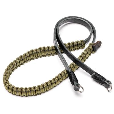 Leica 18896 Paracord riem gemaakt door COOPH zwart/olijfgroen 126cm