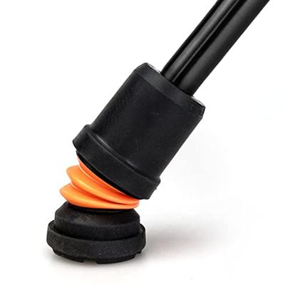 Flexfoot wandelstok met ovalen handvat zwart 70-96 cm - thumbnail