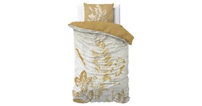 Dekbedovertrek Gold Flowers - Fotoprint - Met Knoopsluiting, Incl. Kussenslopen - Multi
