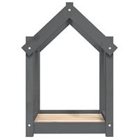 VidaXL Hondenmand 61x50x70 cm massief grenenhout grijs - thumbnail