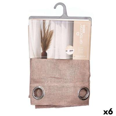 Gordijn Gift Decor Bruin 140 x 260 cm (6 Stuks)