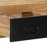 Wandtafel 100x35x75 cm massief ruw mangohout - thumbnail