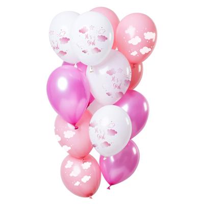Ballonnen &apos;It&apos;s a Girl&apos; Roze Premium