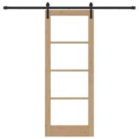 Schuifdeur ORKDAL Bruin 78 x 202 cm Hout en metaal - thumbnail